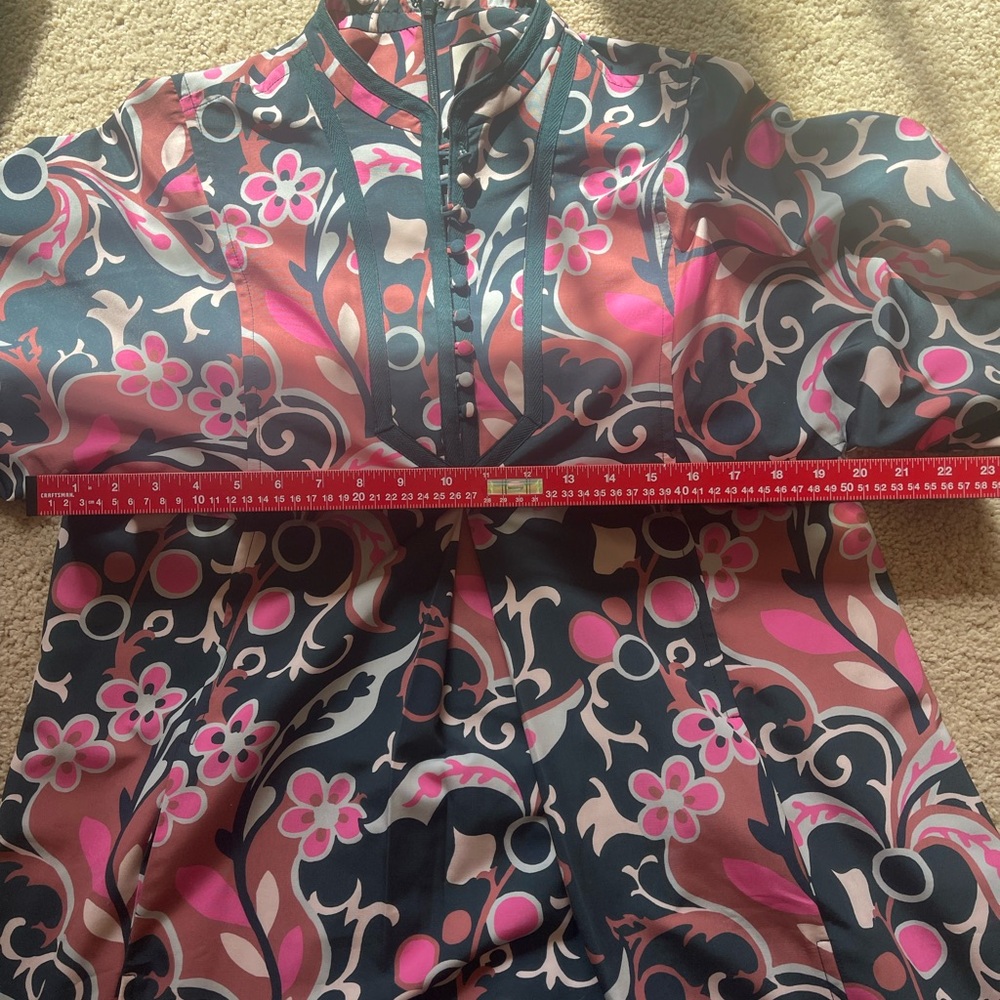 Tuckernuck Pink and Teal Printed A-Line Mini Dress - Picture 9 of 9